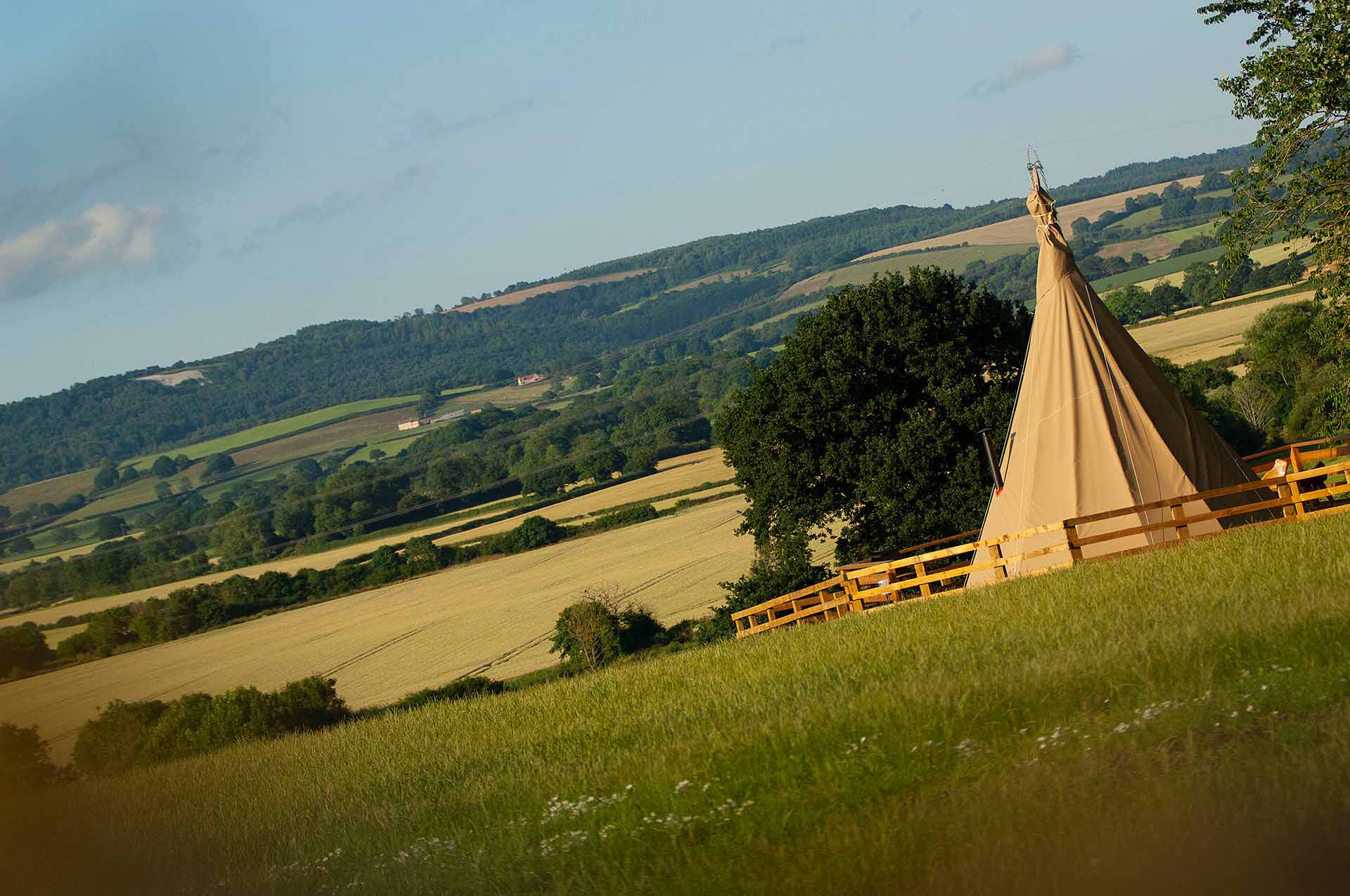 Geronimo tipi over looking White Horse